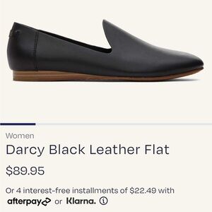 Darcy black leather shoe from Tom’s